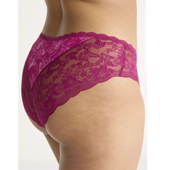 Women's Microfiber & Lace Hipster Panties, 3-Pack, Size XS - Picture 4 of 6